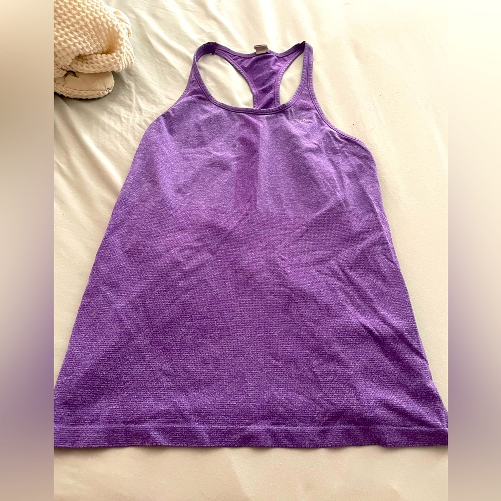 Purple champion workout tank top